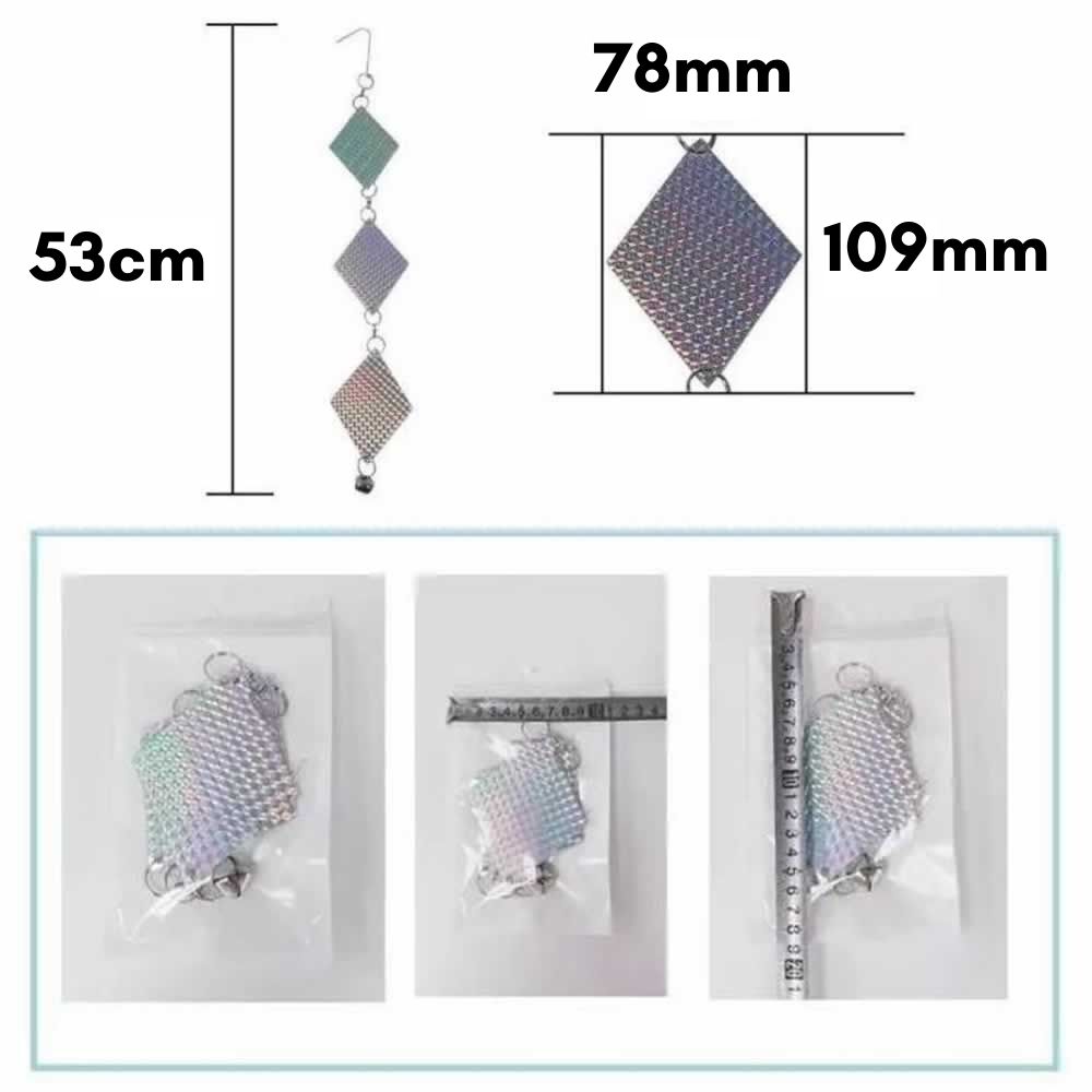 Bird Deterrent Discs | Repellent Reflective Discs | Bird Scare Discs (per 53 cm hanging disc): image 3
